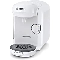Bosch TAS1404 Tassimo Vivy 2 - Cafetera Multibebidas Automática de Cápsulas- Diseño Compacto- color Blanco- Única
